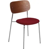 Fonq Isel Eetkamerstoel - Rood / Chroom