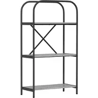 vidaXL Boekenplank 3-laags 60 x 30 x 109 cm Bewerkt hout Grijs Sonoma