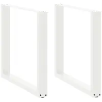 vidaXL Eettafelpoten 2 st U-vormig 90x(72-73) cm staal wit