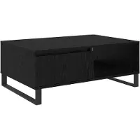 vidaXL Salontafel, zwart, eikenlook, 90 x 60 x 35 cm, houtvezel