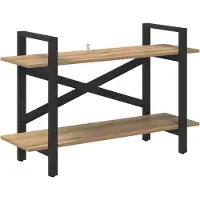 vidaXL Boekenplank 2-laags 100 x 33.5 x 64 cm Bewerkt hout