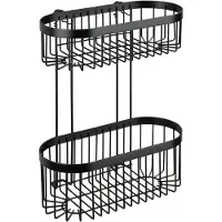 Wenko Doucherek Classic Plus - 2-laags - Zwart - 33x14,5x26,5cm