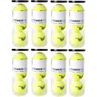 Engelhart Tennisballen - 24x stuks - in koker - Buitenspeelgoed - Tennissen - geel - sport