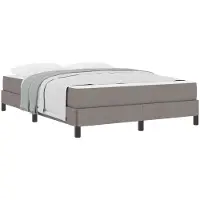 vidaXL Boxspring bed Taupe 160 x 200 cm Stof
