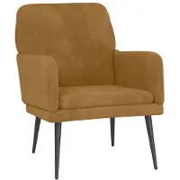 vidaXL Fauteuil 62x79x79 cm fluweel bruin