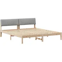 vidaXL Bedframe Bruin en lichtgrijs 180 x 200 cm Massief grenenhout