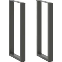 vidaXL Bartafelpoten 2 st U-vormig 50x(100-101) cm staal antraciet