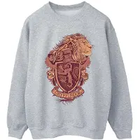 Harry Potter Dames/Dames Gryffindor Schets Crest Sweatshirt (Sportgrijs)