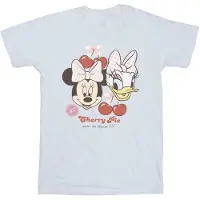 Disney Meisjes Cherry Pie Minnie Mouse & Daisy Katoenen T-Shirt (Wit)
