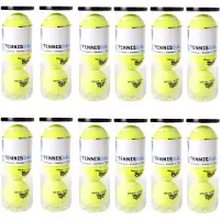 Engelhart Tennisballen - 36x stuks - in koker - Buitenspeelgoed - Tennissen - geel - sport