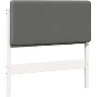vidaXL Gestoffeerd hoofdbord met hoofdeinde Wit en Lichtgrijs 75 cm