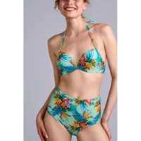 Marlies Dekkers Hula Haka Aqua Sky Push Up Bikini Top Maat: 85B | Bikini's Outlet | Dames | Blauw