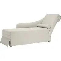 vidaXL Chaise longue met bolster en rechterarmleuning fluweel crème