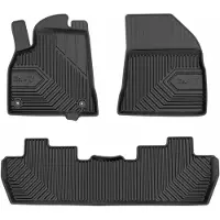 Frogum No.77 - Automatten set - Geschikt voor Peugeot 5008 I 2009-2017 - 3D TPE Rubber - 3-delig (Achterbank eendelig) - Hoogte 4cm - Zwart