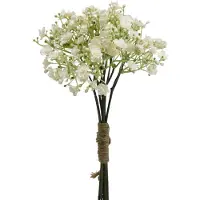 Viana Gypsophila kunstbloemen gipskruid wit L30cm 6 stuks in een bos