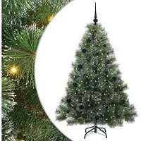 vidaXL Kunstkerstboom met 150 LED met standaard Groen 150 cm PE en PVC