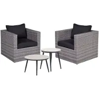 Garden Impressions Missoula balkonset – 4-delige wicker loungeset