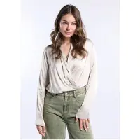 Freebird Dames Tops & T-shirts Wv-vis-satin-str-26-1 - Creme - Maat XS