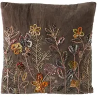 Boltze - Kussen - Sierkussen - Steffy - Bruin - Bloemen - Handgeweven - Katoen - 45x45cm