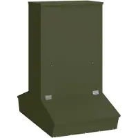 vidaXL Voederbak voor vee, olijfgroen, 82 x 51 x 91,5 cm, capaciteit 20 kg