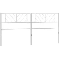 vidaXL Vervangend hoofdbord 193 cm metaal wit