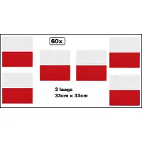 Wefiesta 60x Servetten Polen 33cm x 33cm - 3 laags - Servet diner eten knoeien restaurant BBQ thema feest verjaardag feest