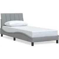 vidaXL Bedframe zonder matras "Hanko" 80x200 cm stof lichtgrijs