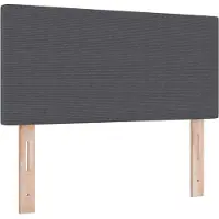 vidaXL LED Hoofdbord met hoofdeinde Donkergrijs 90 cm Corduroy stof