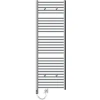 LuxeBath Elektrische badkamerradiator met verwarmingselement 900W 600x1800 mm chroom recht met zijaansluiting
