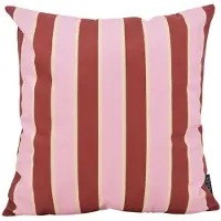 NOVÉE Riviera Stripe Roze/Rood Kussenhoes | 45 x 45 cm | Katoen/Polyester