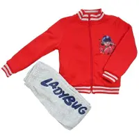Miraculous Ladybug Set - Joggingpak - Trainingspak - 2-delig - rood/grijs - maat 116/122 (7 jaar)