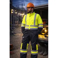 Helly Hansen Werkoverall Workwear – High Visibility Geel/Antraciet – Maat C62 – Reflecterend – Professionele Signalisatie Overall