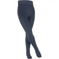 Falke Family dun eenkleurig katoen panty kinderen blauw - maat 110-116