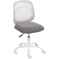 Beliani BLISSFUL - Bureaustoel - Grijs - Polyester
