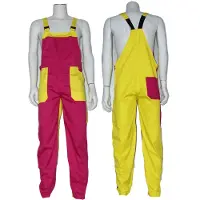 WW4A Huismerk WW4A TB26535 Tuinbroek polyester/katoen wit-korenblauw wit-korenblauw