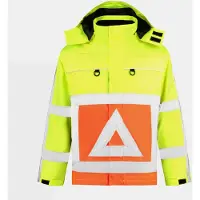 WW4A Huismerk WW4A VKPORWS100 Parka verkeersregelaar 100% polyester geel-oranje fluo-geel-oranje