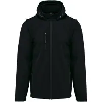 Kariban K422X 3-laags uniseks softshelljas met afneembare capuchon en mouwen