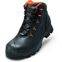 Uvex 2 MACSOLE, Unisex, Volwassenen, Veiligheidsschoenen, Zwart, Oranje, A, E, ESD, FO, HI, HRO, P, S3, SRC, WRU, Vetergesp