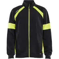 Blakläder 3567-1158 Sweatshirt visible met rits Zwart/High Vis Geel maat S heren