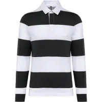 Kariban K285X Gestreepte uniseks polo lange mouwen