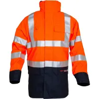 Oxxa Magoma 2664 parka fluo geel/marineblauw maat 3XL