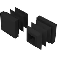 vidaXL Einddoppen 2 pcs Zwart 15 x 15 x 15 mm PP
