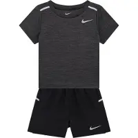 Nike Kids Set 'MILER' lichtgrijs / zwart / zwart gemêleerd