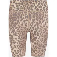 Osaga dames fietsbroek met panterprint beige bruin maat S