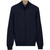 Baileys Vest heren cardigan zip 2-tone jacquard 612050/69