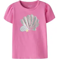 Name it Shirt 'NBFFILLAZ' smoky blue / pasteelgeel / pink / zilver