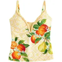 Ted Baker Tankinitop pasteelgeel / groen / oranje / wit