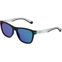Polaroid Square Unisex Mat Zwart Groen Grijs Spiegel Gepolariseerd PLD 2138/S