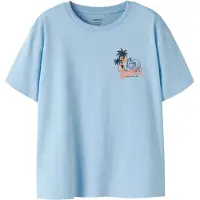 Name it Shirt 'NKMFLORIAN' navy / hemelsblauw / abrikoos