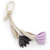 BOSS Sleutelhanger met bloemen van nappaleer met Double B-monogram